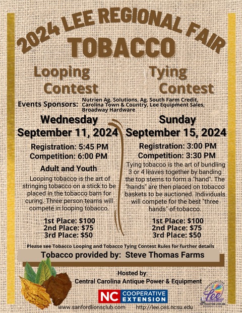 Tobacco Looping and Tying Contests